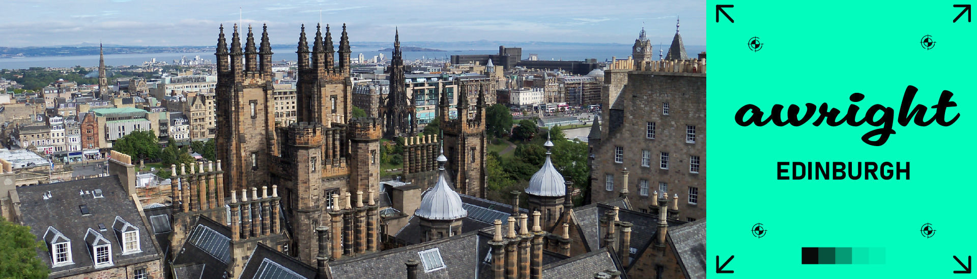Edinburgh Landscape Locational SEO with "awright" slogan
