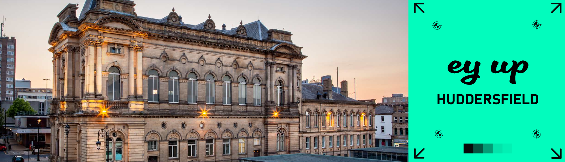 Huddersfield Landscape Locational SEO with "ey up" slogan