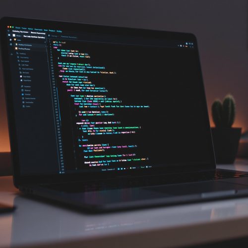 WebDev Professional web development workspace showing clean code and modern development environment at Bean Creative Marketing's technical development studio in Huddersfield.
